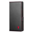 Black with Red Detail Leather Case for Samsung Galaxy Z Fold7