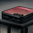 Black with Red Detail Leather Case for Galaxy Flip7
