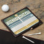 Detachable scorecard holder from the Black with Red details Golf Scorecard Holder and Yardage Book Cover