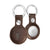 Leather AirTag Keyring - Dark Brown