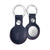 Leather AirTag Keyring - Navy Blue