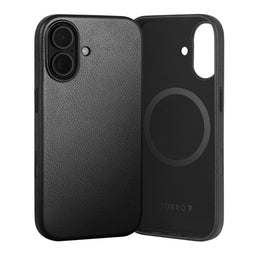 Black Leather Bumper Case for iPhone 17