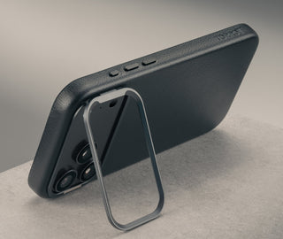 Camera stand function of the Black Leather Bumper Case (with Camera Stand) for iPhone 18 / 17 Pro Max