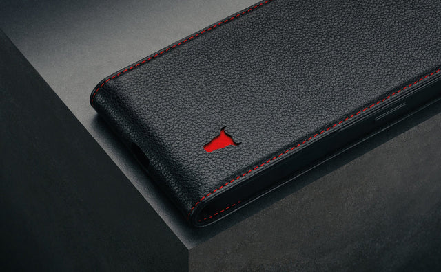 iPhone 17e / 16e Leather Flip Case Feature Focus