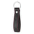 Leather Loop Keyring - Black with Red Detail