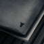 Black Leather Laptop Sleeve with Zip Closure