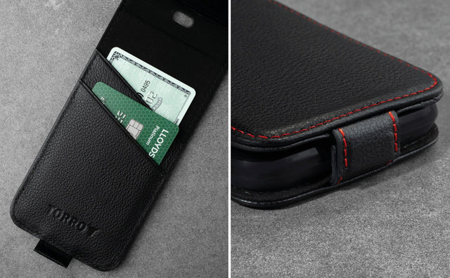 iPhone SE Leather Flip Case (Compatible with iPhone 8/7) Feature Focus