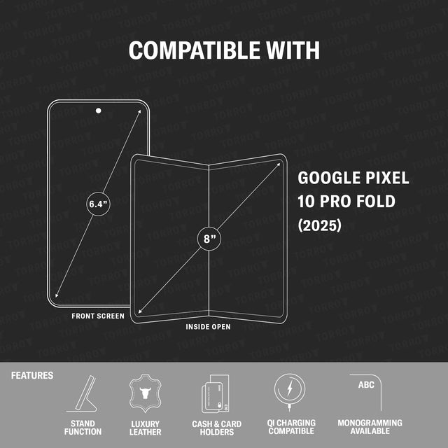 Compatibility of the Black with Red Detail Leather Case for Google Pixel 10 Pro Fold