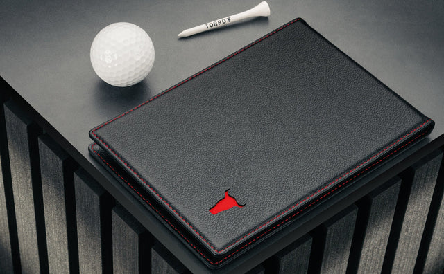 Leather Golf Scorecard Holder & Yardage Book Cover (PRO Edition) Feature Focus