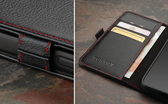 Samsung Galaxy S23 FE Leather Case (with Stand function) Feature Focus