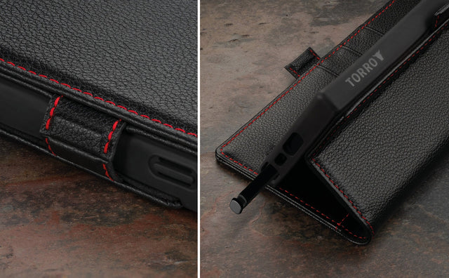 Samsung Galaxy S23 Ultra Leather Case (with Stand function) Feature Focus
