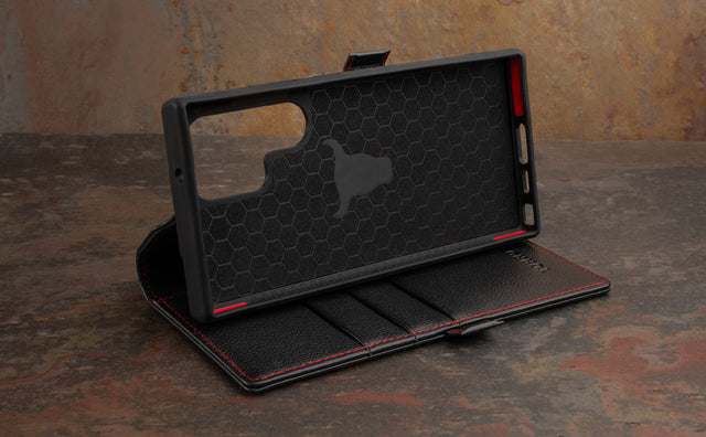 Samsung Galaxy S23 Ultra Leather Case (with Stand function) Feature Focus