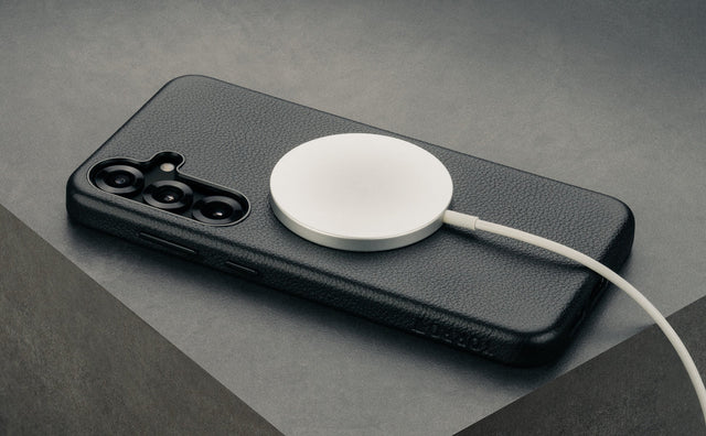Samsung Galaxy S25 Leather Bumper Case (Qi2/MagSafe Charging Compatible) Feature Focus