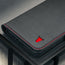 Black with Red Detail Leather Stand Case for Galaxy S26 Ultra