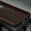 Microfibre lining in the Dark Brown Leather Bumper Case for Galaxy S26+