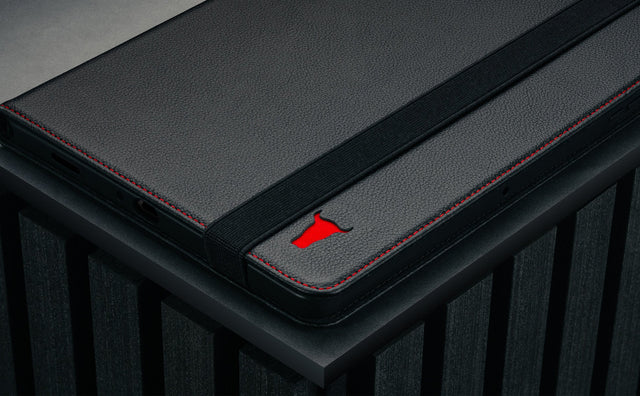 Samsung Galaxy Tab A9 Plus Leather Case Feature Focus