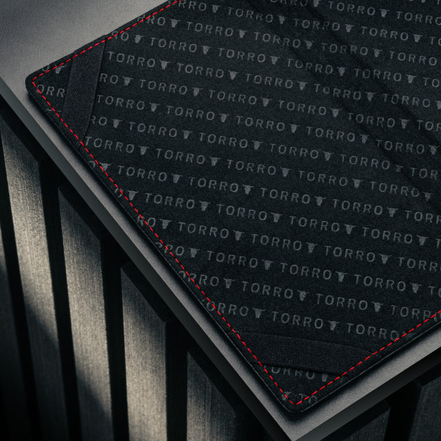 Microfibre lining inside the Black with Red Detail Leather Golf Scorecard Holder